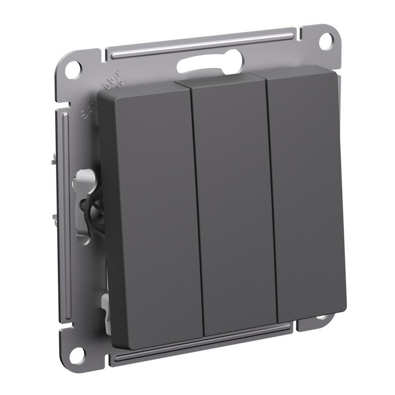 AtlasDesign Базальт Выключатель Systeme Electric AtlasDesign Базальт 3-клавишный, ATN001431