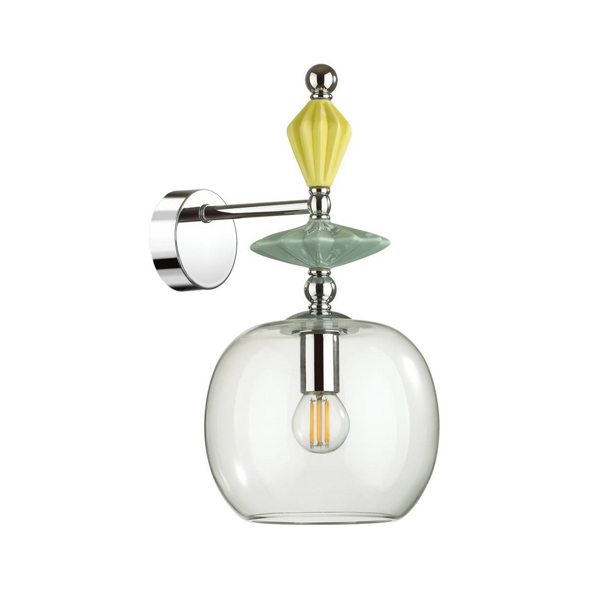 Накладные светодиодные светильники Настенный светильник ODEON LIGHT 4893/1WB BIZET 