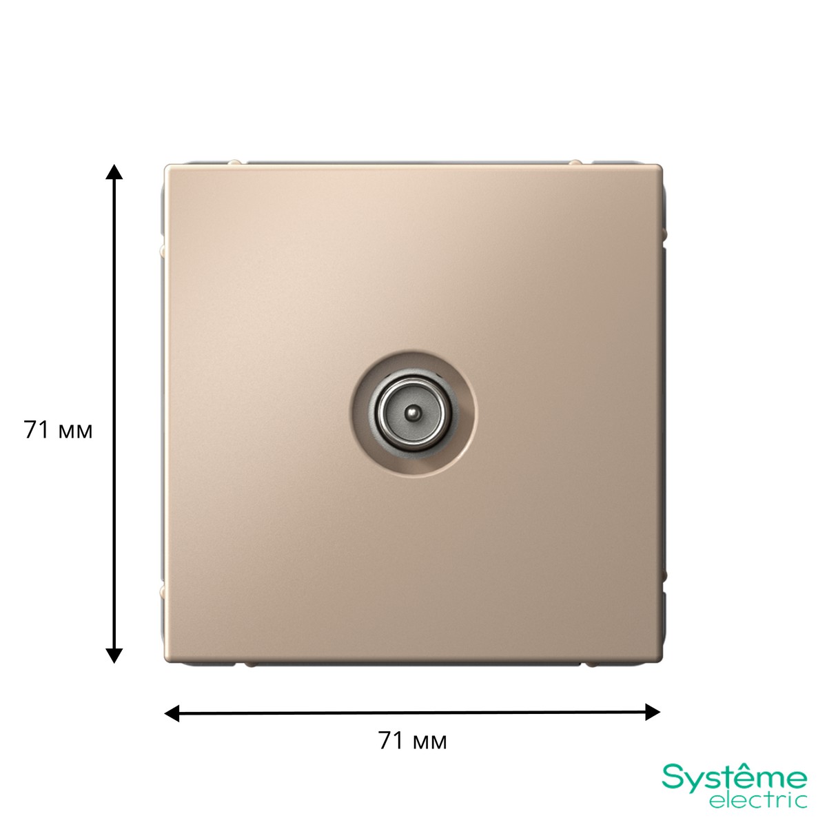 ArtGallery Песочный TV Розетка Systeme Electric ArtGallery Песочный оконечная 1DB GAL001291