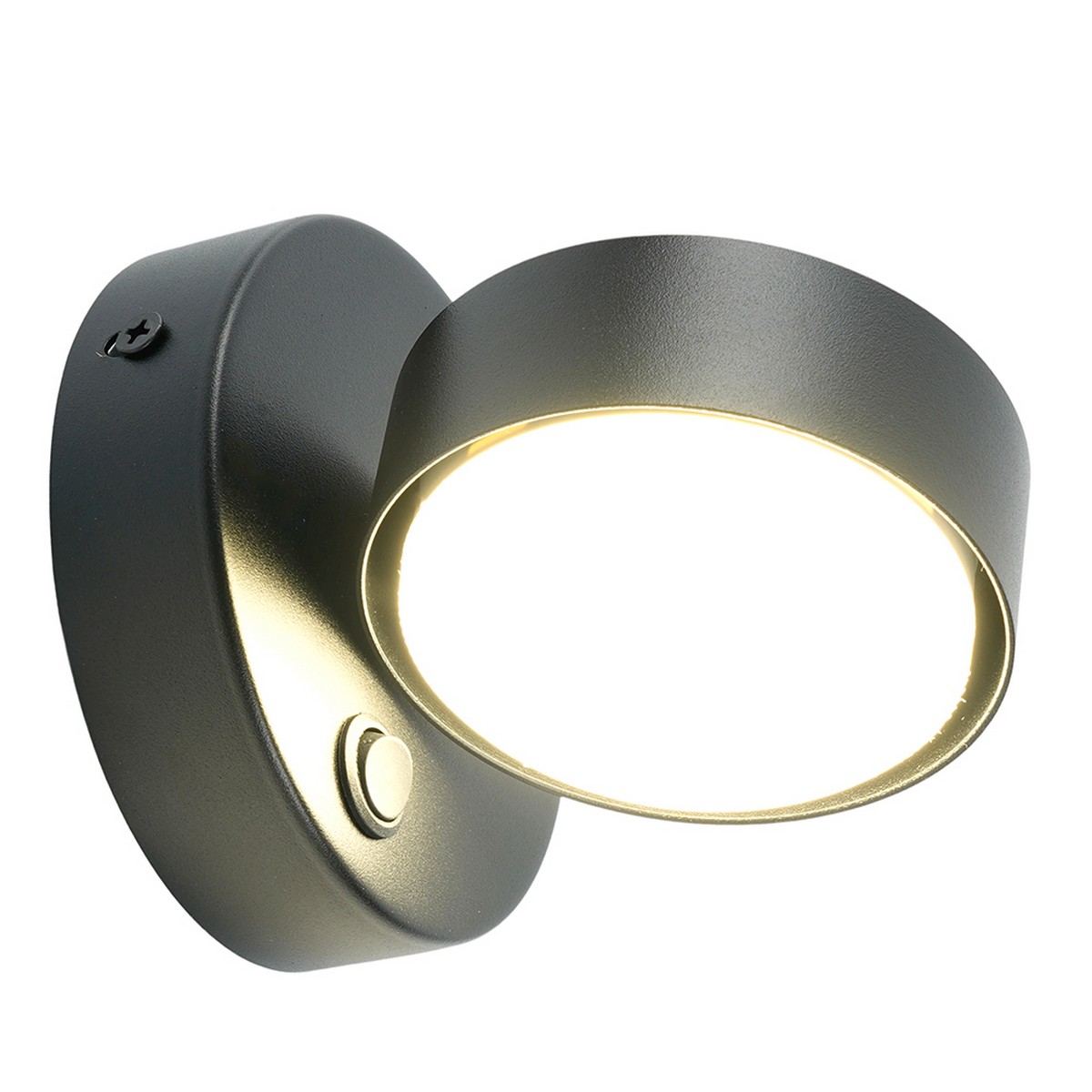 Накладные светодиодные светильники Светильник настенный Feron HL4601 12W GX53 черный 51941 