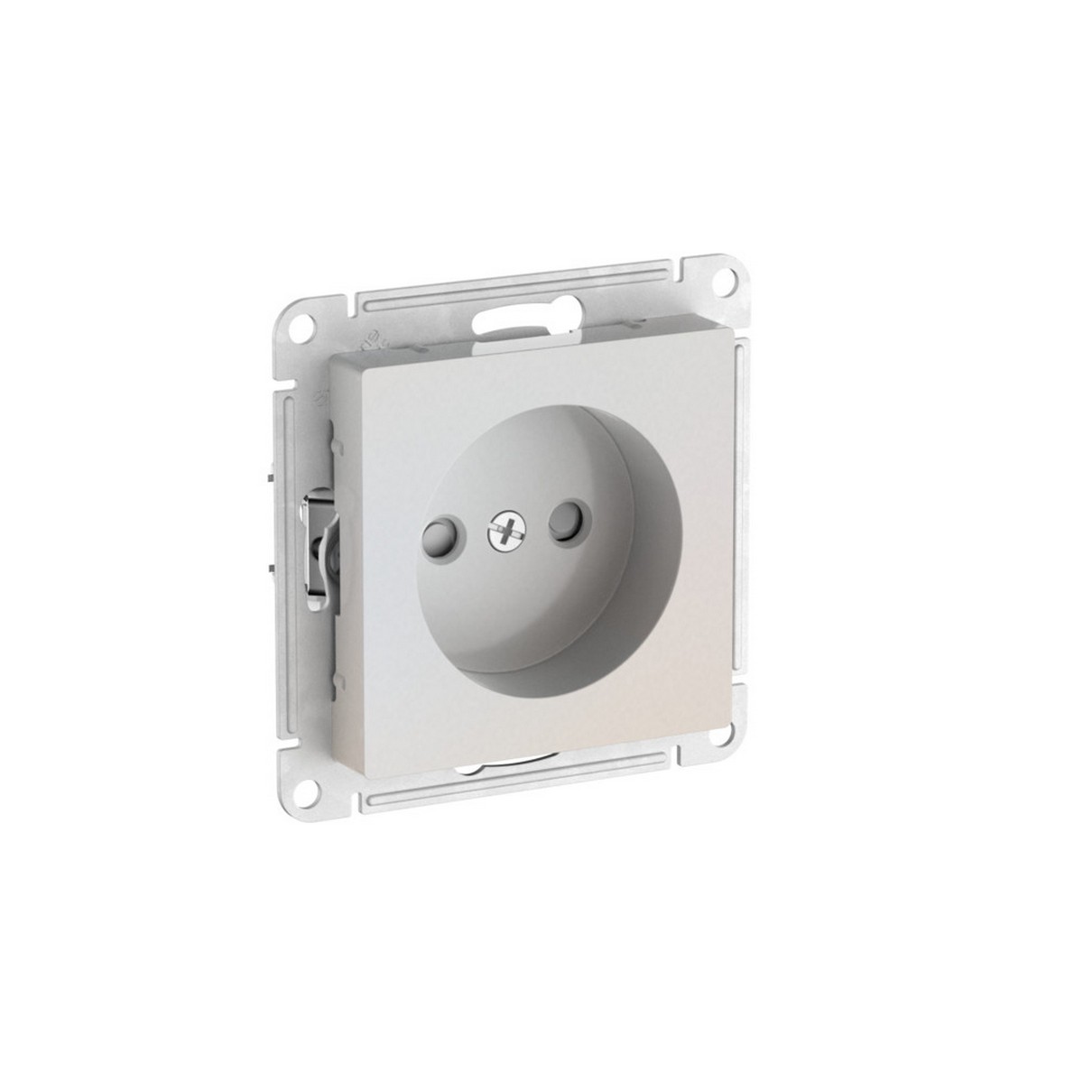 AtlasDesign Жемчуг Розетка SE AtlasDesign Жемчуг без заземления со шторками быстрозажим. клем. ATN000449S