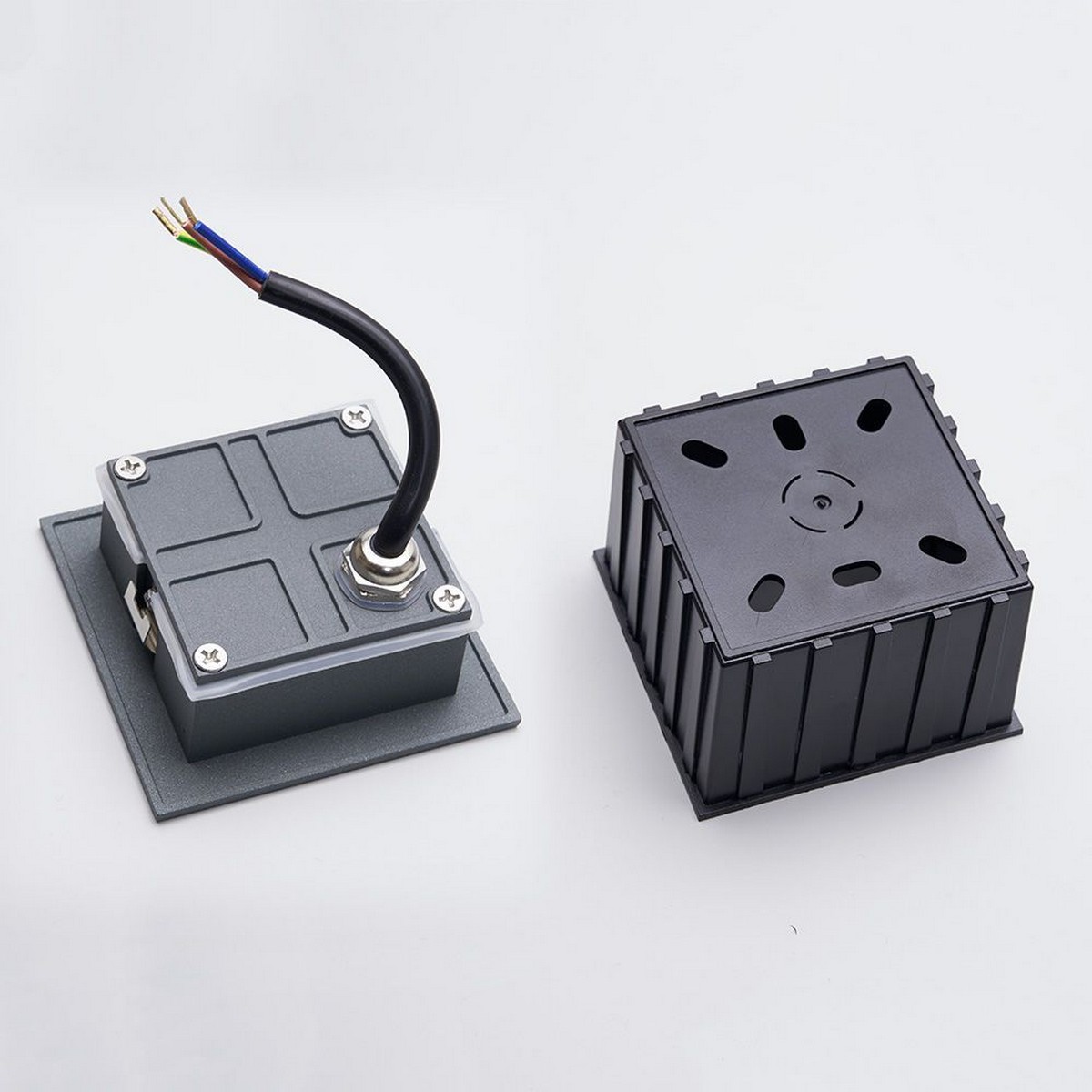 Встраиваемые светодиодные светильники Светодиодный светильник для лестницы Feron LN013 встраиваемый 3W 4000K IP65 черный 41161 