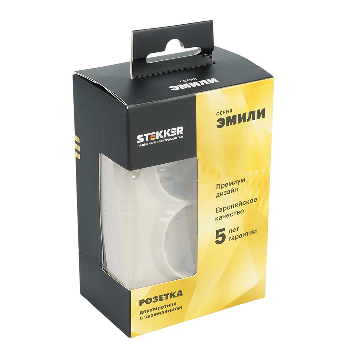 Эмили - Розетки и выключатели Stekker Розетка 2-местная с защитной шторкой STEKKER с/з  Эмили RST16-5114-08 кашемир soft touch 49908