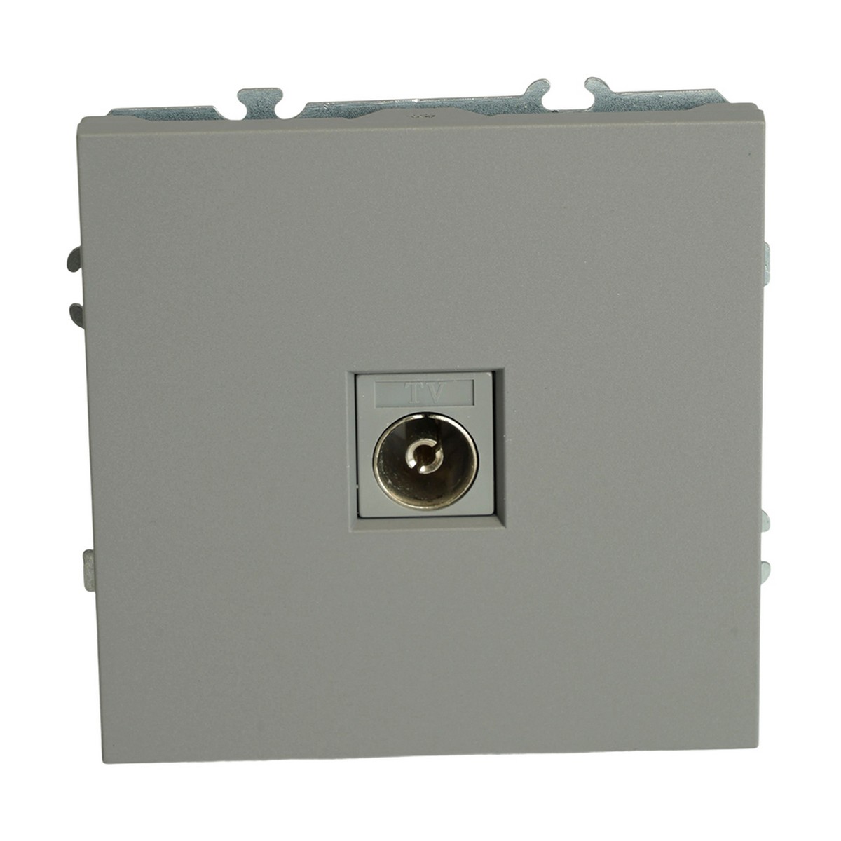 Эмили - Розетки и выключатели Stekker Розетка телевизионная 1-ая STEKKER Эмили RST00-5108-10 75 Ом 5-862МГц  платиново-серый soft touch 49953