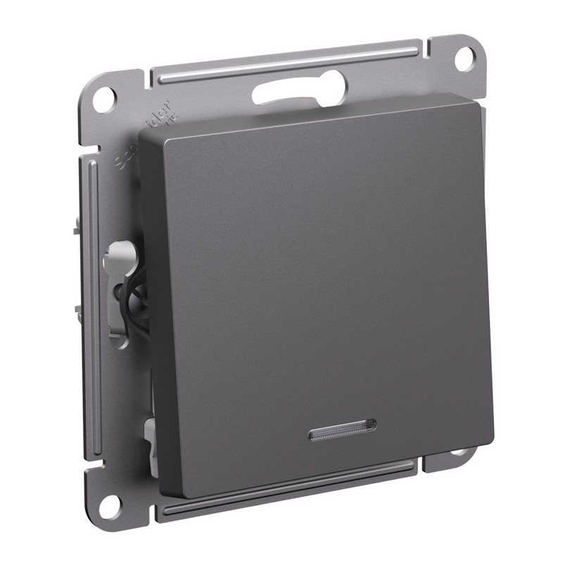 AtlasDesign Базальт Переключатель Systeme Electric AtlasDesign Базальт 1-клавишный с подсветкой, ATN001463