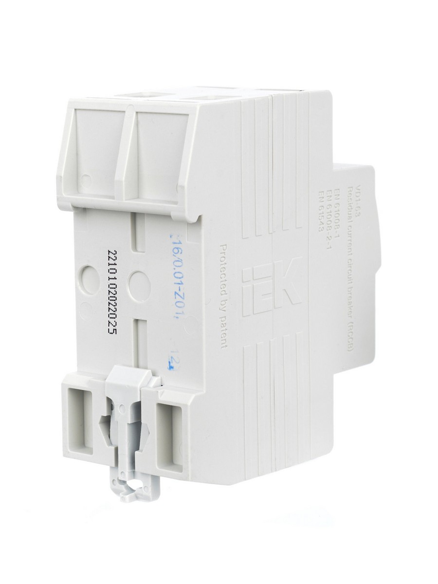 IEK Выключатель дифференциальный IEK KARAT ВД1-63 (УЗО) 2Р 25А 10мА MDV10-2-025-010 