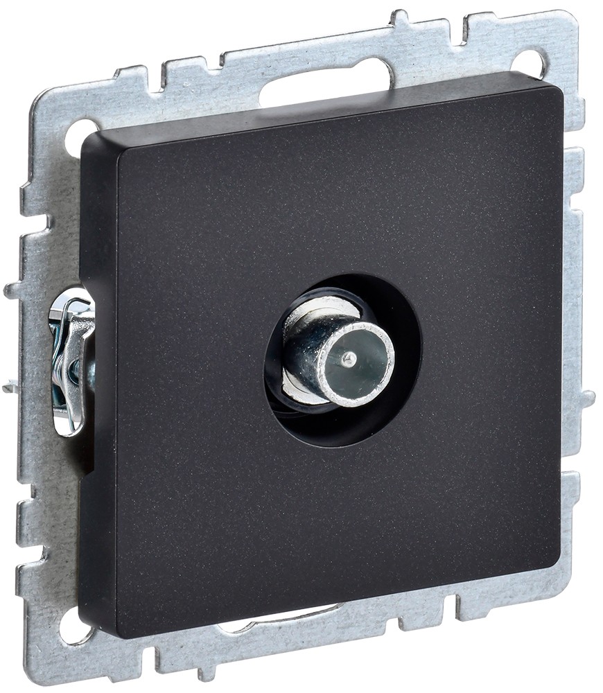 IEK Brite Черный Розетка IEK BRITE TV проходная РТВ10-0-БрЧ черный BR-A10-P-K02