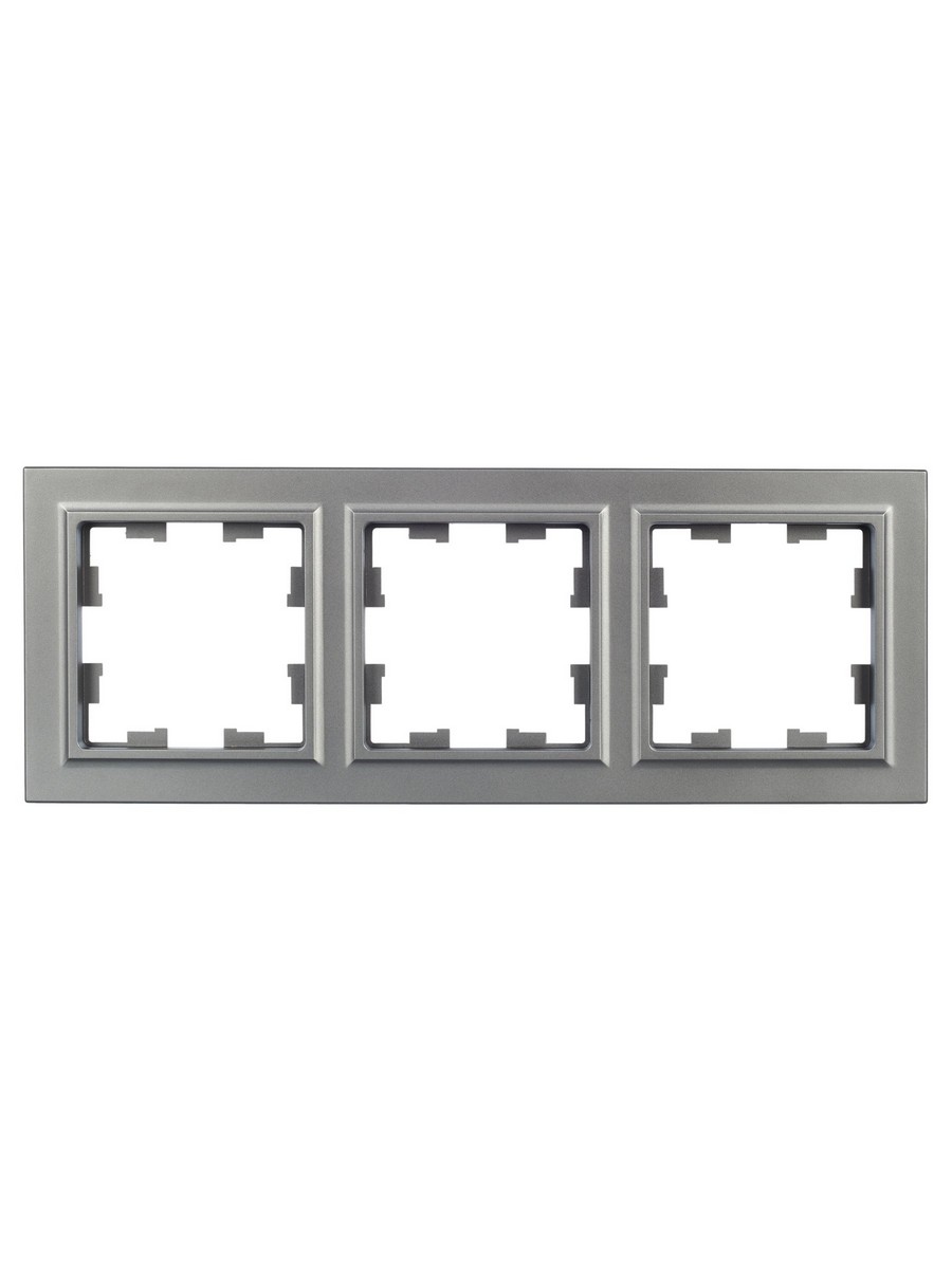 IEK Brite Рамки Рамка IEK BRITE 3-местная РУ-3-БрС сталь BR-M32-K46