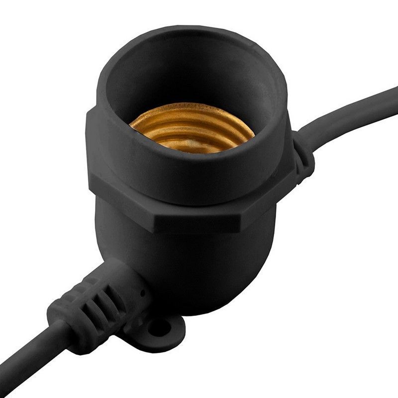 Белт-лайт Feron CL50-8 10 шт E27 шаг 50 см черный 8 м и 3 м шнур IP65