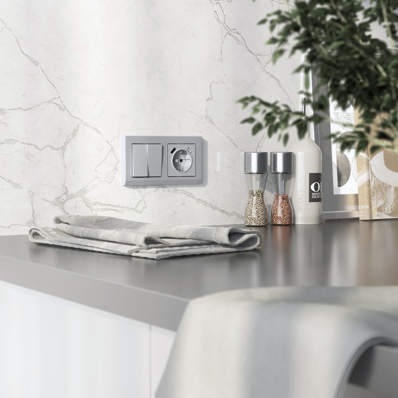 Werkel Серебряный матовый Накладка Werkel для розетки USB  (серебряный матовый) W1179565