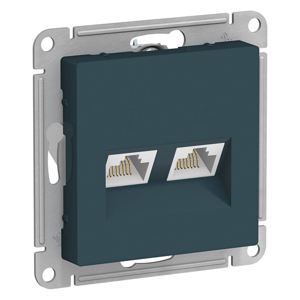 AtlasDesign Изумруд Розетка компьютерная Systeme Electric AtlasDesign Изумруд двойная RJ45+RJ45, кат.5E, ATN000885