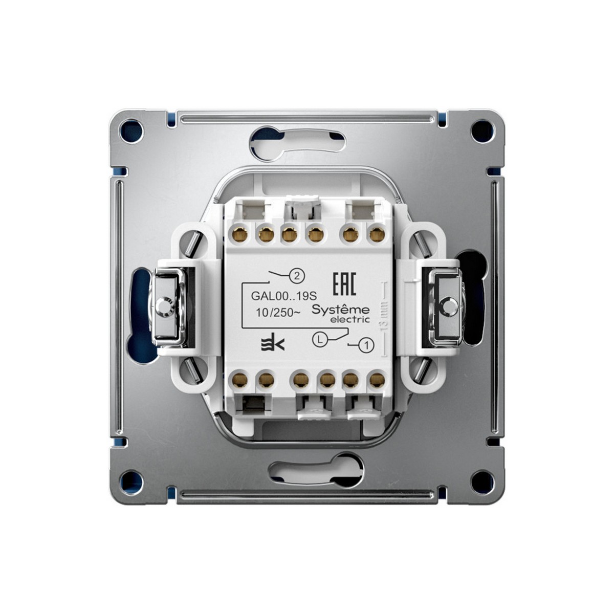 ArtGallery Аквамарин Выключатель SE ArtGallery Аквамарин 2-клавишный для жалюзи быстрозажим. клем. GAL001119S