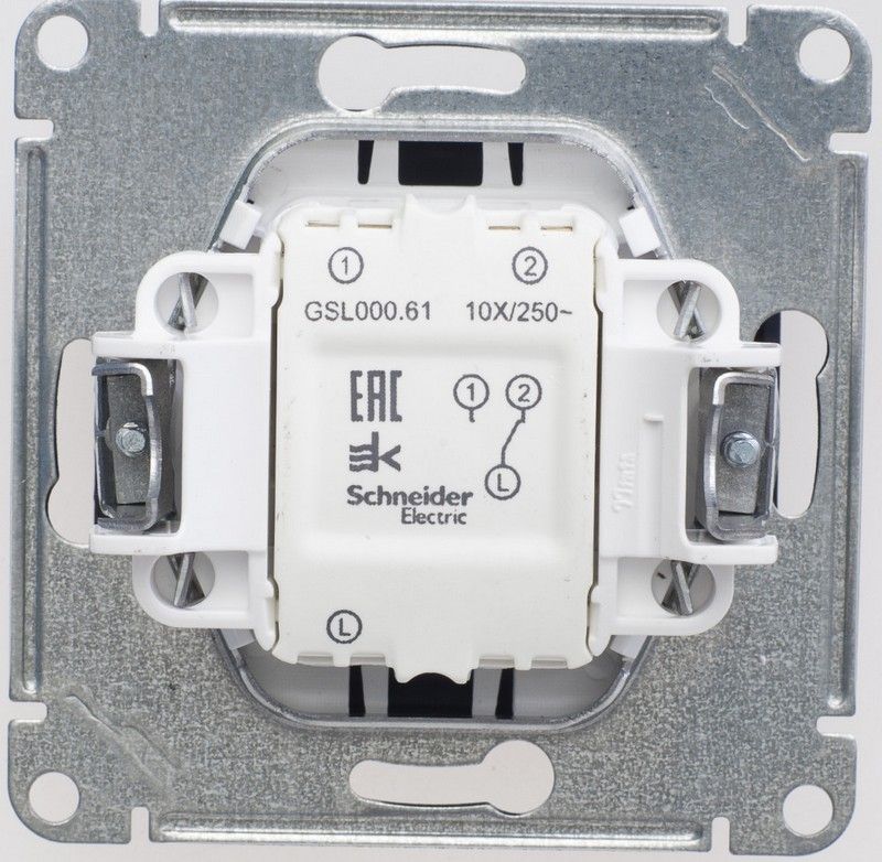 Glossa Шоколад Переключатель Systeme Electric Glossa Шоколад 1-клавишный, сх.6, 10АХ механизм GSL000861