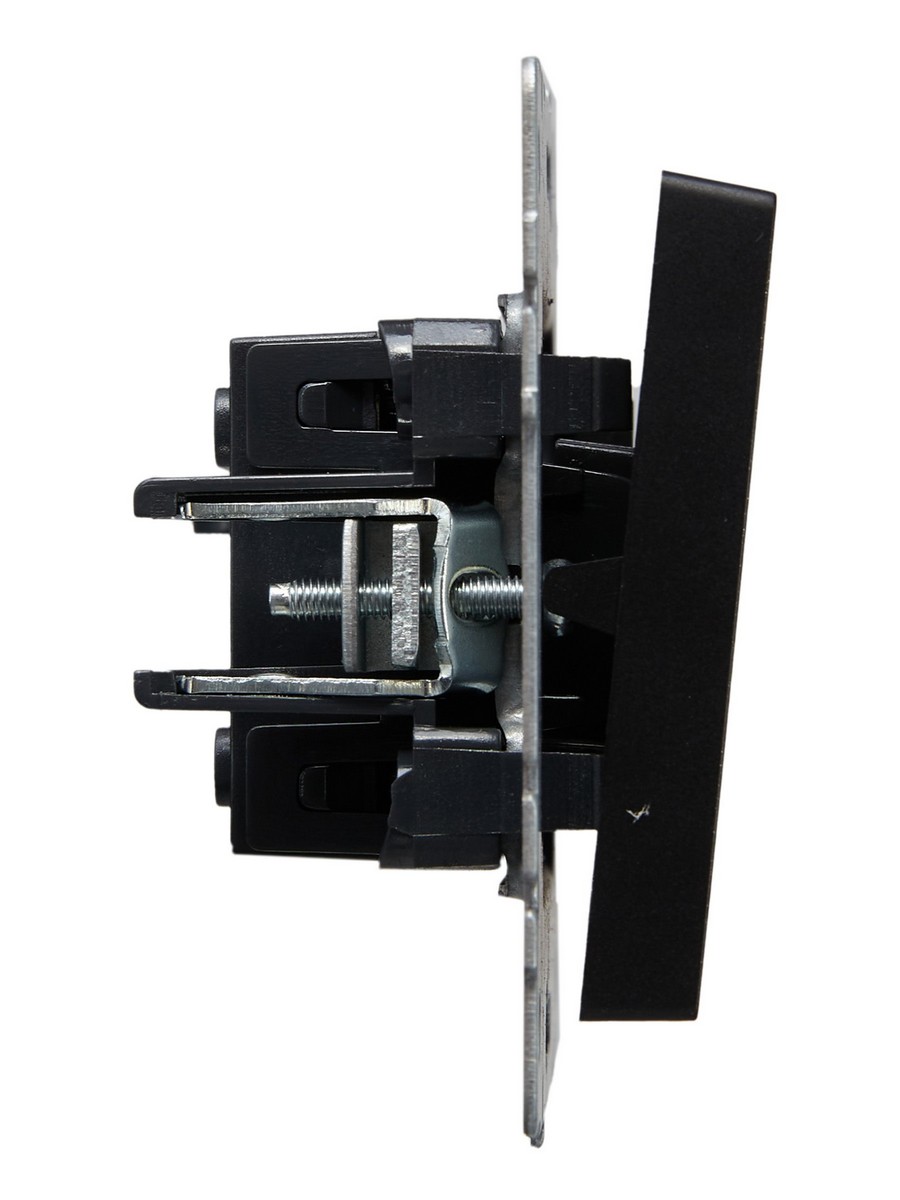 IEK Brite Черный Выключатель IEK BRITE 1-клавишный 10А ВС10-1-0-БрЧ черный BR-V10-0-10-K02