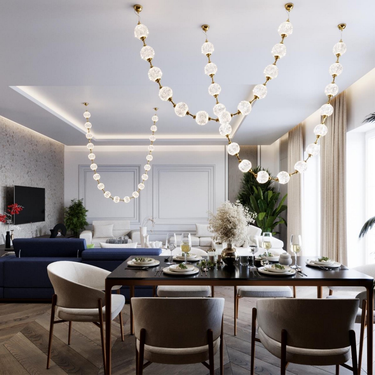 Подвесные светодиодные светильники Подвес ODEON LIGHT 5008/80L CRYSTAL 