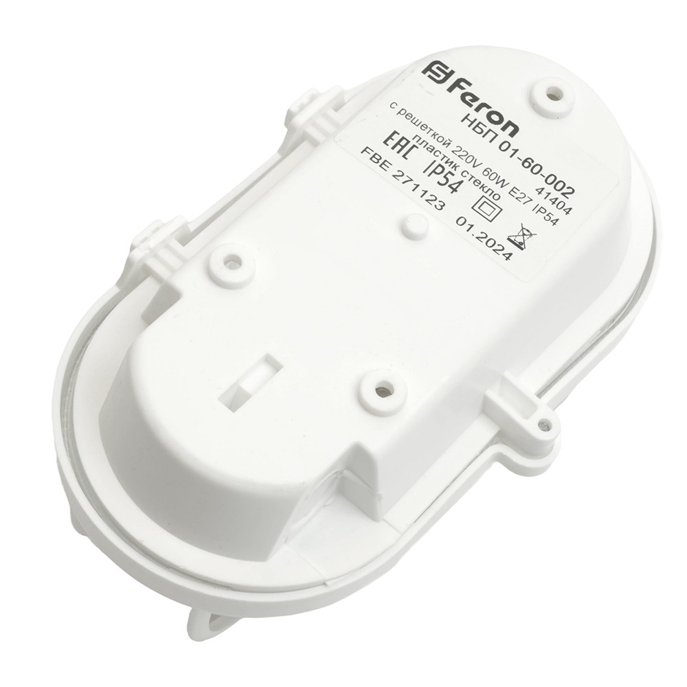 Светодиодные светильники ЖКХ Светильник накладной Feron НБП 01-60-002 IP54 220V 60Вт Е27 с решеткой 41404 