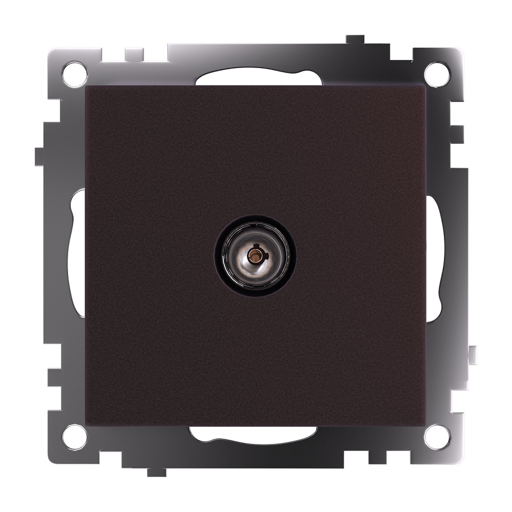 Катрин - Розетки и выключатели Stekker Розетка телевизионная 1-местная STEKKER GLS00-7108-04 75 Ом 5-862МГц Катрин шоколад 49024
