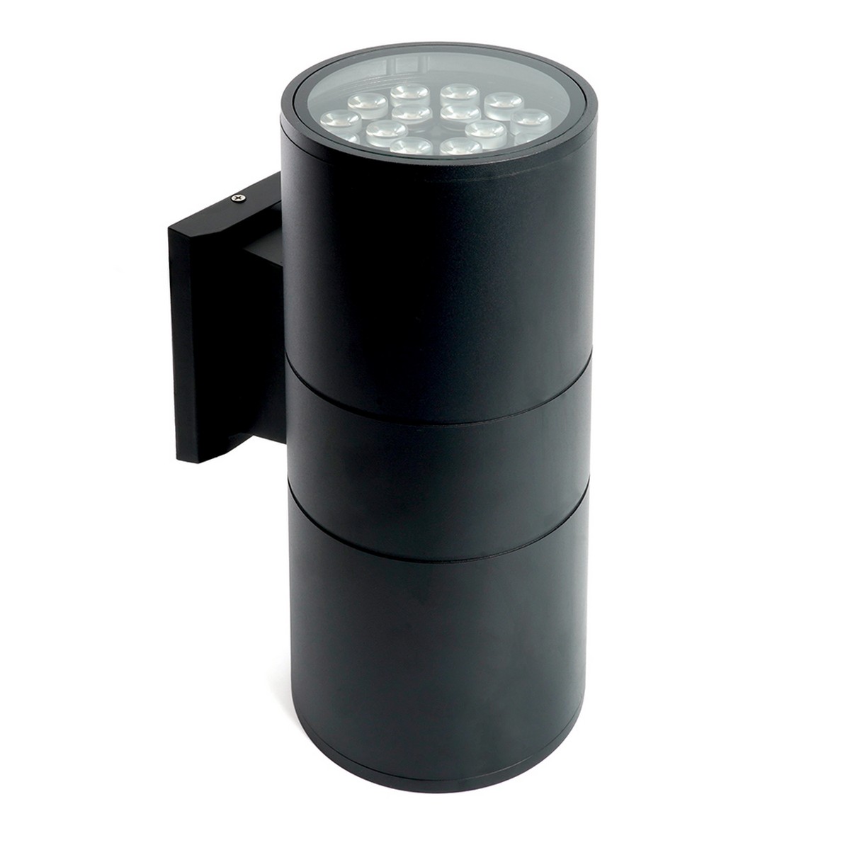 Уличные настенные светильники Светильник уличный светодиодный Feron DH0712 2*18W 2700Lm 2700K черный 48359 