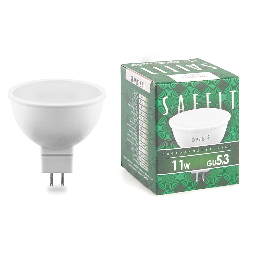 MR11/MR16/GU5.3 Лампа светодиодная SAFFIT SBMR1611 MR16 GU5.3 11W 4000K 55152 