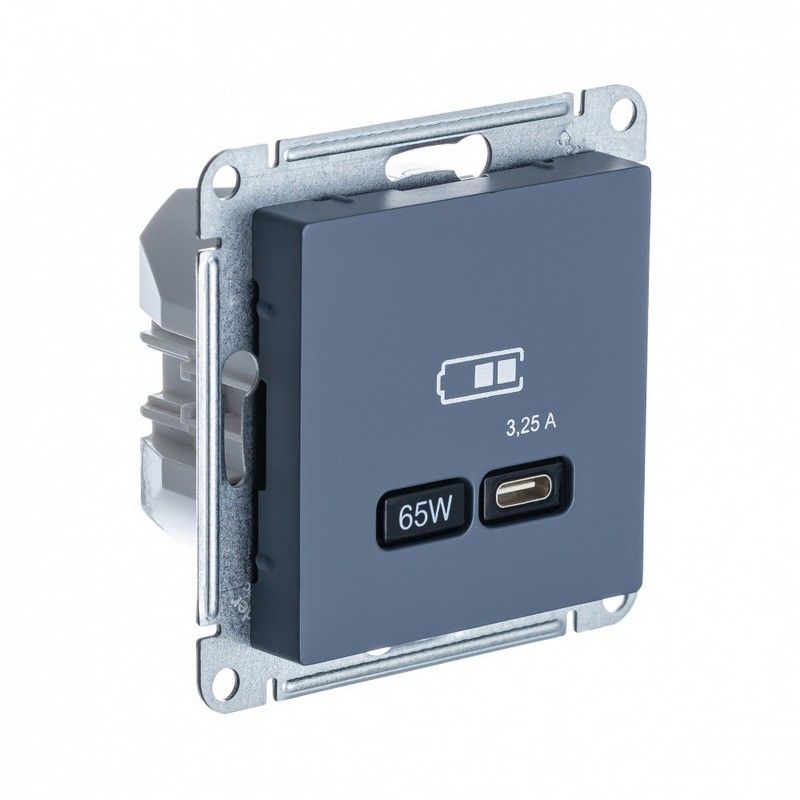 AtlasDesign Грифель Розетка USB Systeme Electric AtlasDesign Грифель тип-C 65W высокоскор.заряд. QC PD мех. ATN000727