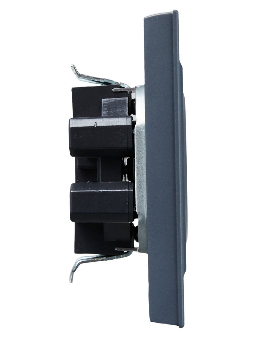 IEK Brite Маренго Розетка IEK BRITE Маренго 2-я без з/к с з/ш 10А в сборе РСш12-2-БрМ BR-R23-10-K35-F