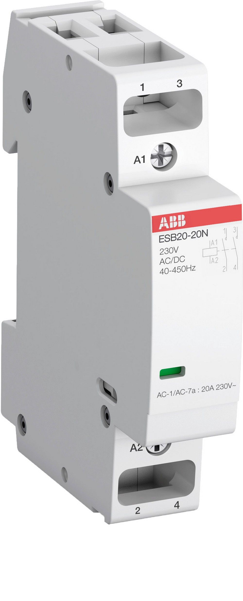 Контакторы Контактор ABB ESB20-20N-06 модульный (20А АС-1, 2НО), катушка 230В AC/DC 1SBE121111R0620