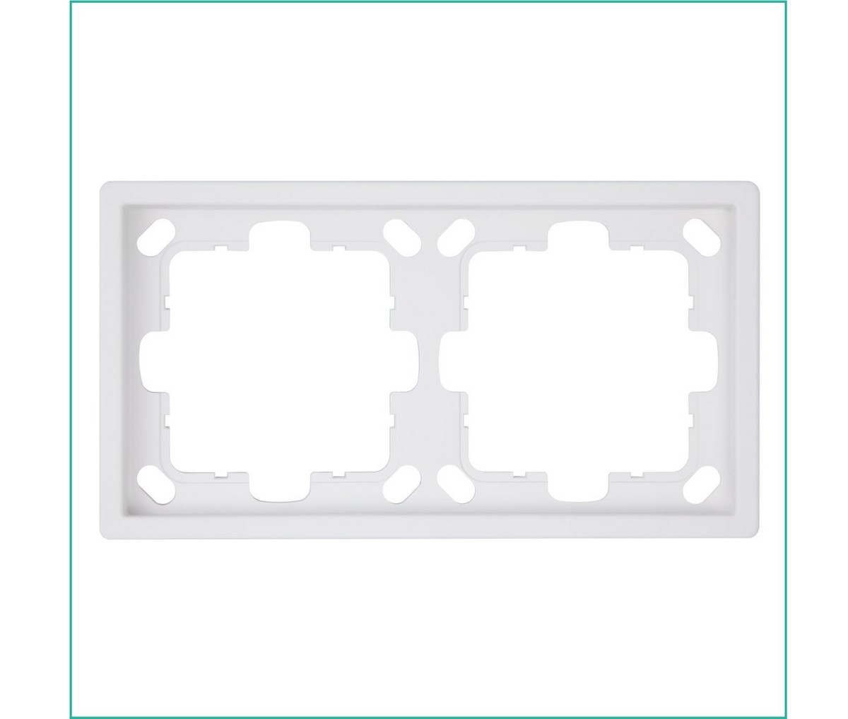 JASMART FD - розетки и выключатели Рамка JASMART FD 2-постовая Белый матовый (soft touch) 1002PWM