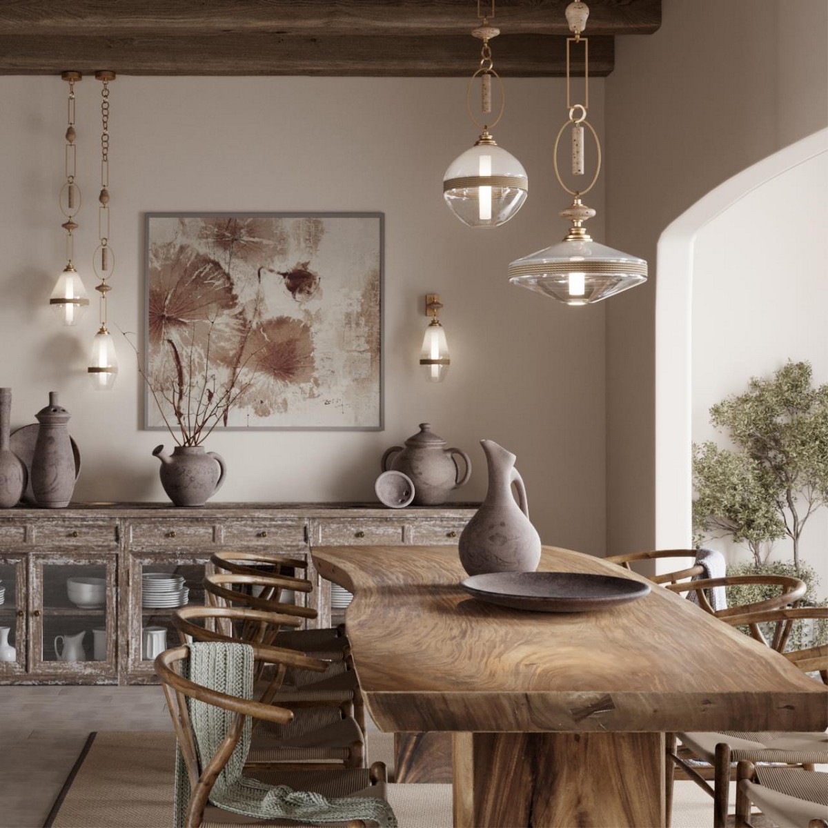 Подвесные светодиодные светильники Подвес ODEON LIGHT EXCLUSIVE 5441/1C KREMA G9 LED 