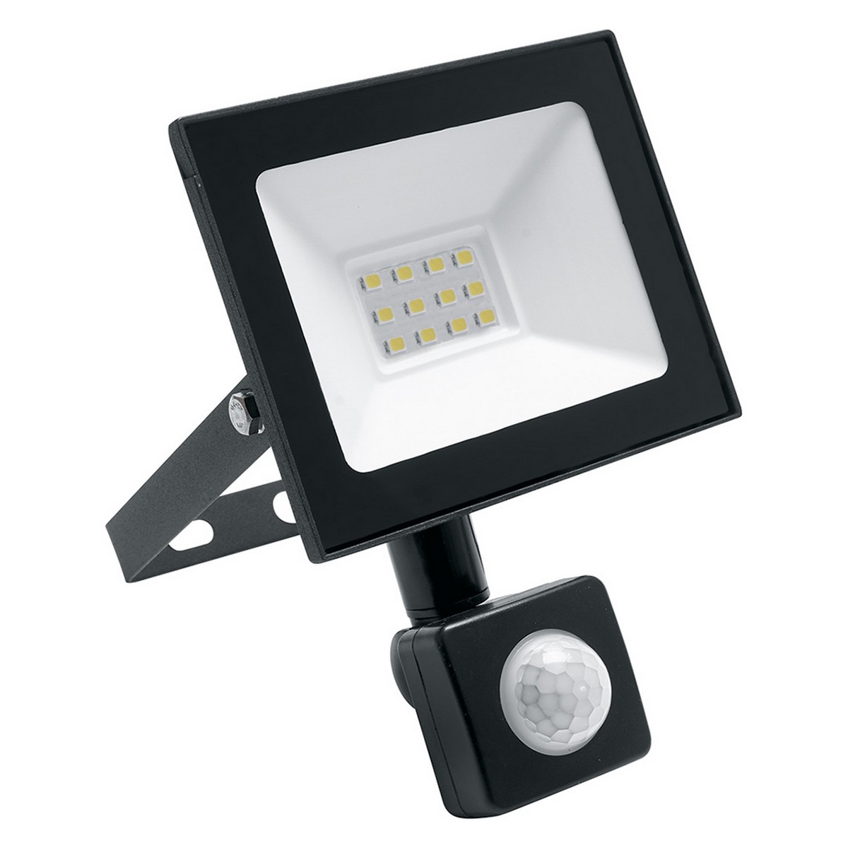 Прожекторы светодиодные Светодиодный прожектор Saffit SFL80-20 IP65 20W с датчиком движения Черный 6400K 29522 