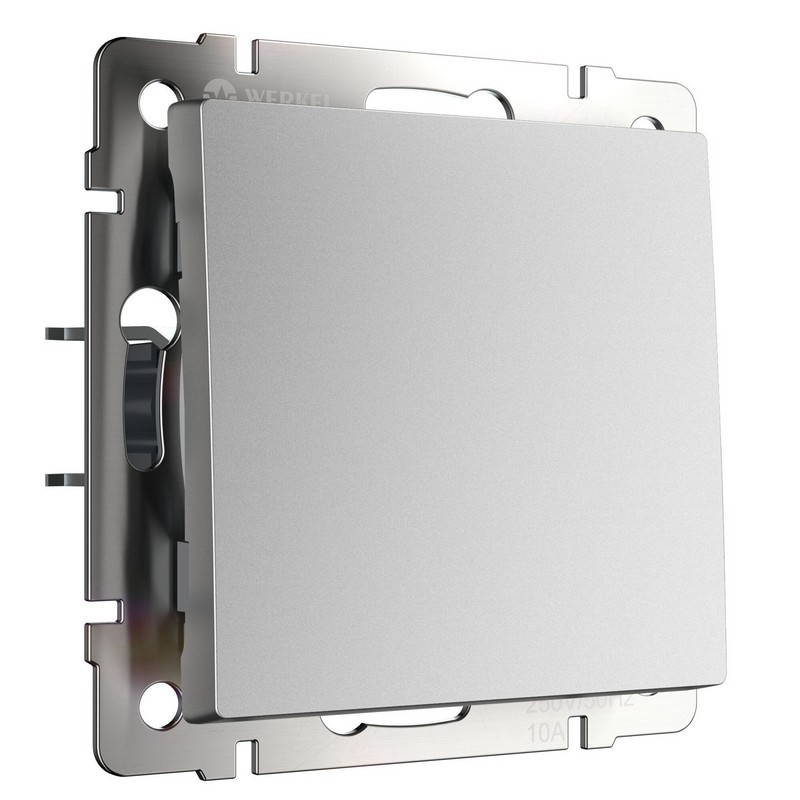 Werkel Серебряный матовый Выключатель Werkel одноклавишный (серебряный матовый) W1110065