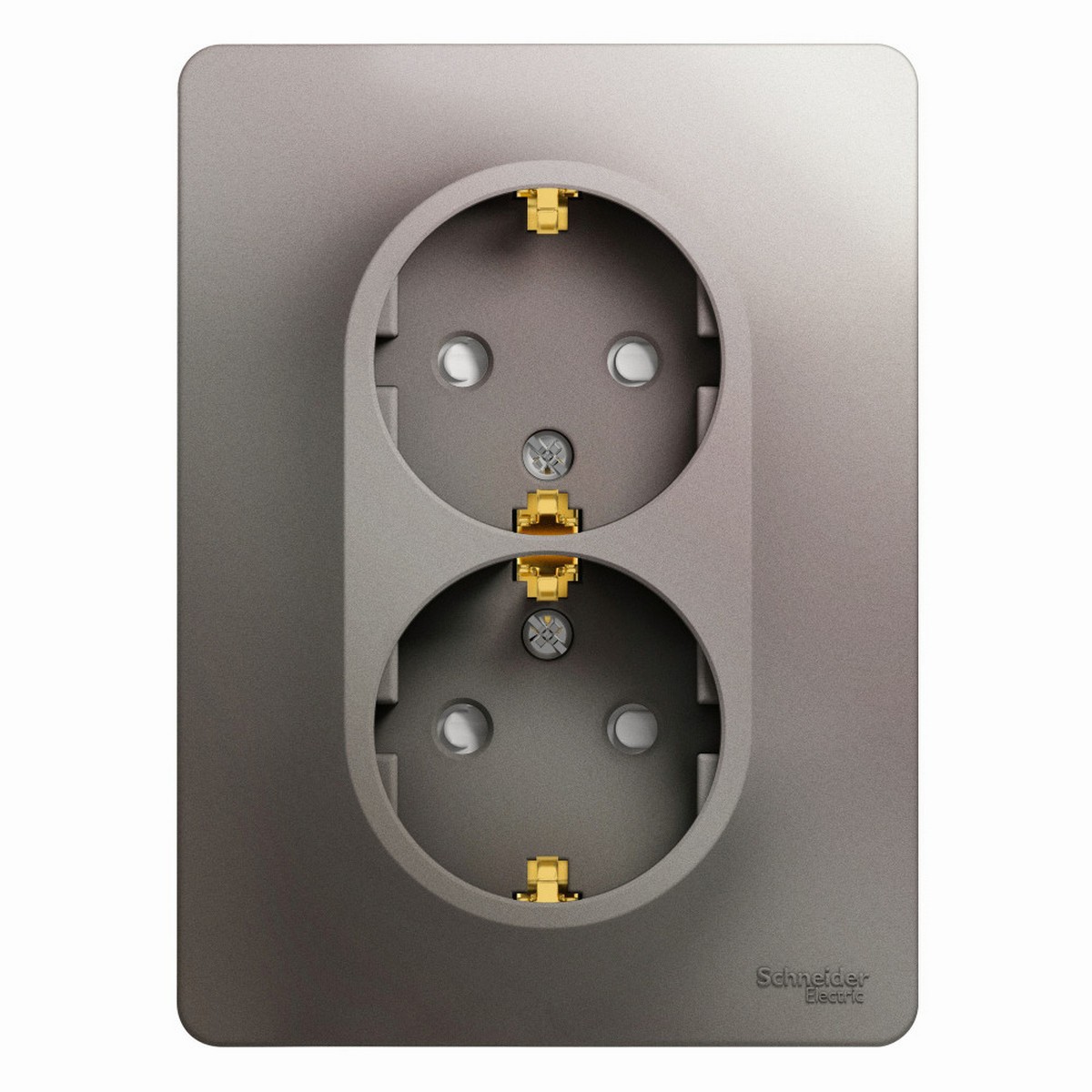 Glossa Платина Розетка Systeme Electric Glossa Платина 2-ая с-з со шторками (в сборе) GSL001226