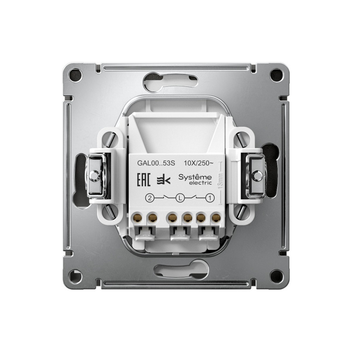 ArtGallery Базальт Выключатель SE ArtGallery Базальт 2-клавишный с подсветкой быстрозажим. клем. GAL001453S