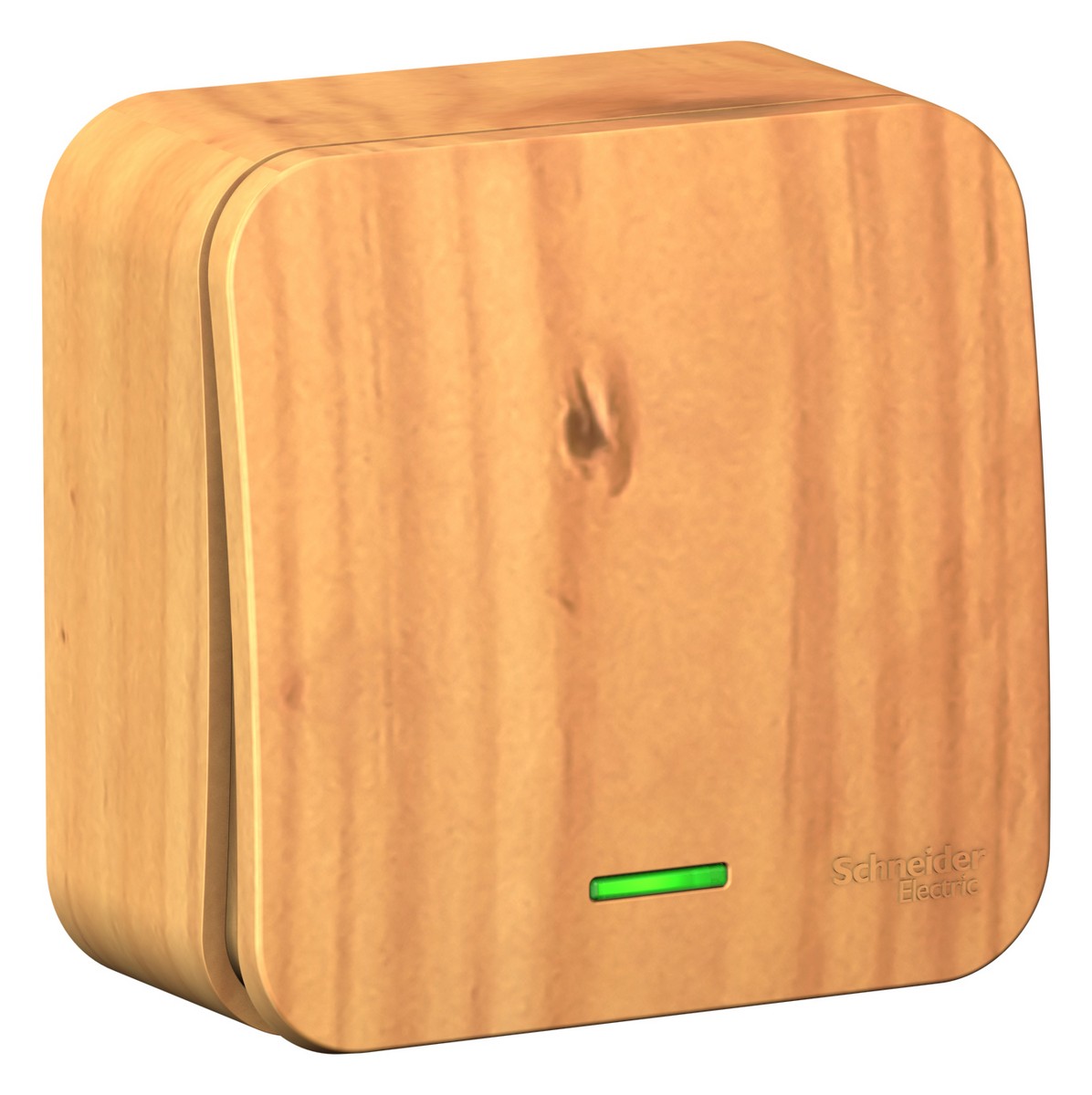 Blanca ясень розетки и выключатели Выключатель SE Blanca 1-клавишный Ясень наружный с подсветкой изолир. пластина BLNVA101115