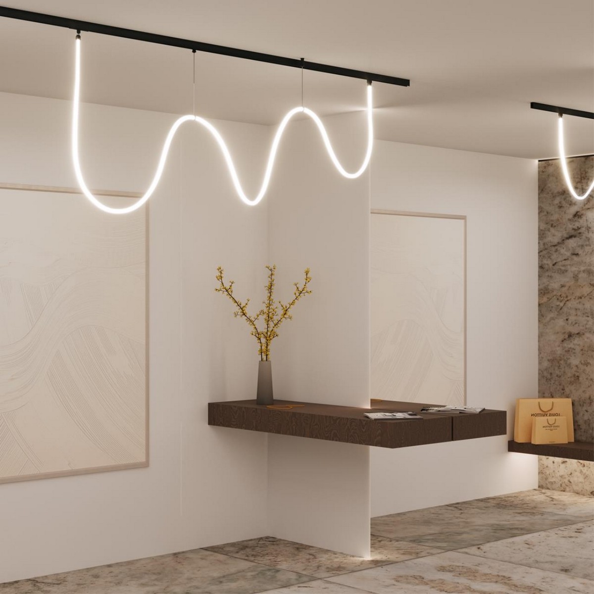 Трековые светодиодные светильники Трековый светильник «ГИБКИЙ НЕОН» для низковольтного шинопровода FLUM NOVOTECH 359140 RAMO 