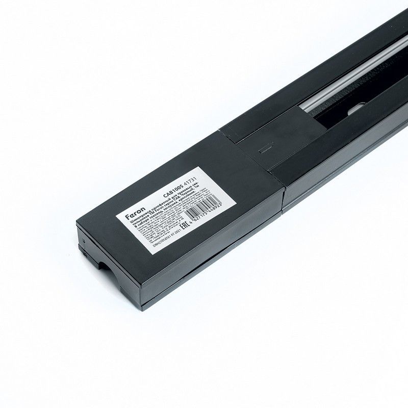 Трековые светодиодные светильники Шинопровод для трековых однофазных светильников черный 2м CAB1005 41732 