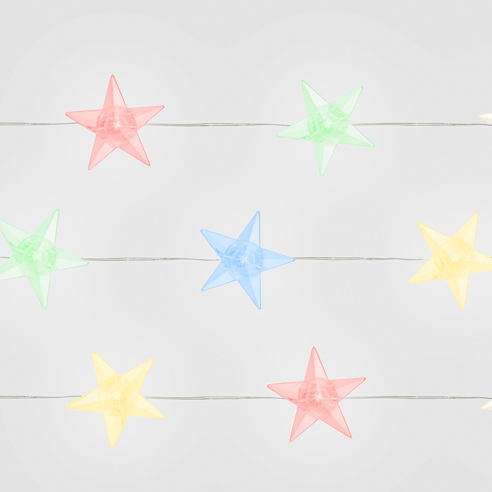 Гирлянда линейная Feron CL572 Звездочки статичная 4,5м USB мультиколор 41649