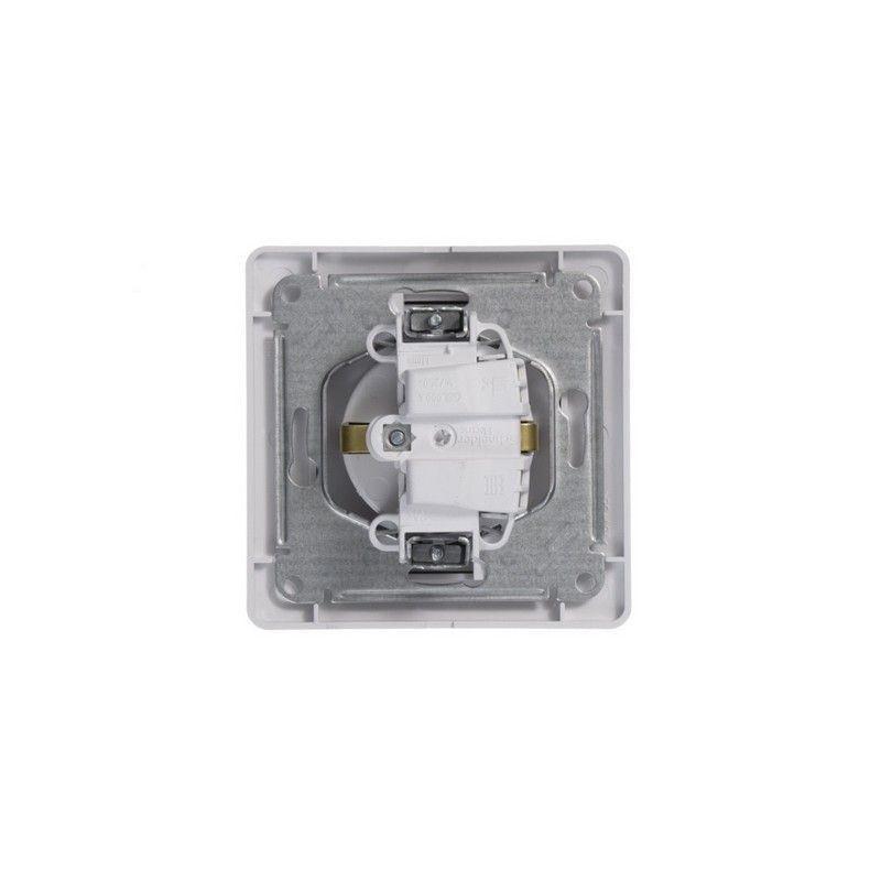 Glossa Белый Розетка Systeme Electric Glossa Белый с заземлением (в сборе с рамкой) GSL000142