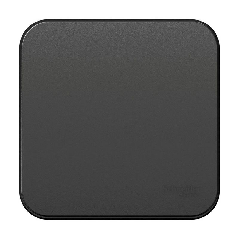 Blanca антрацит розетки и выключатели Выключатель SE Blanca 1-клавишный Антрацит наружный с самовозвратом изолир. пластина BLNCA101016