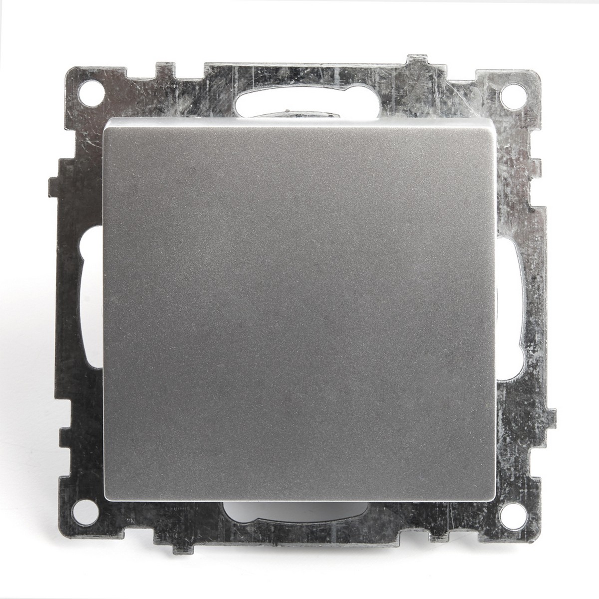 Катрин - Розетки и выключатели Stekker Выключатель 1-клавишный STEKKER GLS10-7103-03 250V 10А Катрин серебро 39575