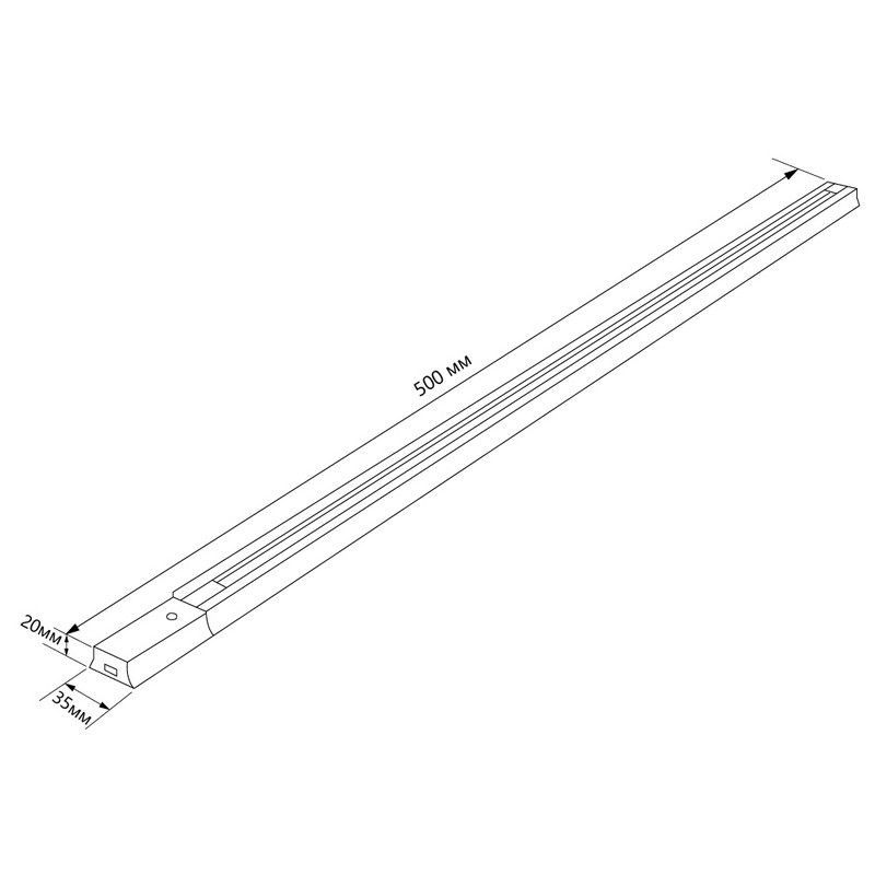 Трековые светодиодные светильники Шинопровод для трековых однофазных светильников черный 2м CAB1005 41732 