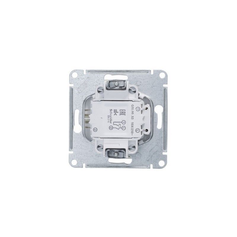 Glossa Платина Выключатель 2-клавишный Systeme Electric Glossa Платина с подсветкой GSL001253