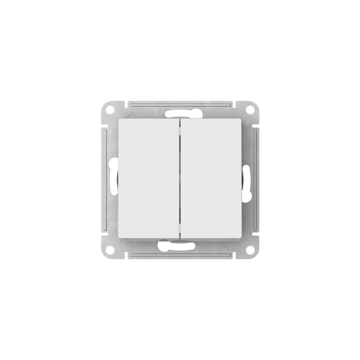 AtlasDesign Белый Переключатель Systeme Electric AtlasDesign Aqua Белый 2-клавишный IP44 быстрозажим. клем.