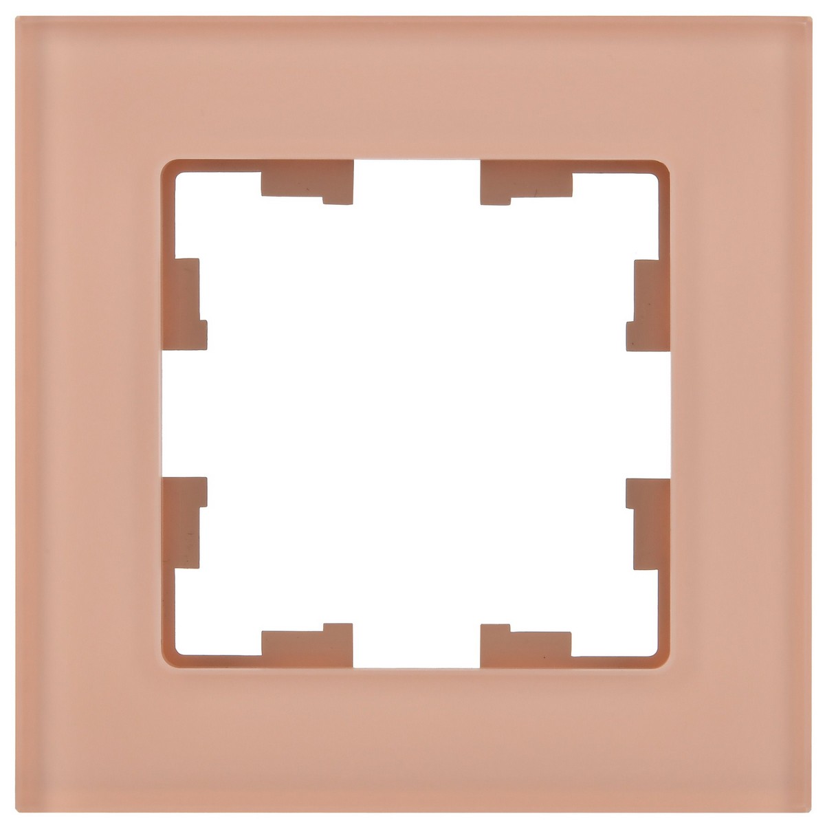 IEK Brite Рамки Рамка IEK BRITE DECOR Персик матовый стекло 1-мест. РУ-1-2-БрП BR-M12-G-31-K96