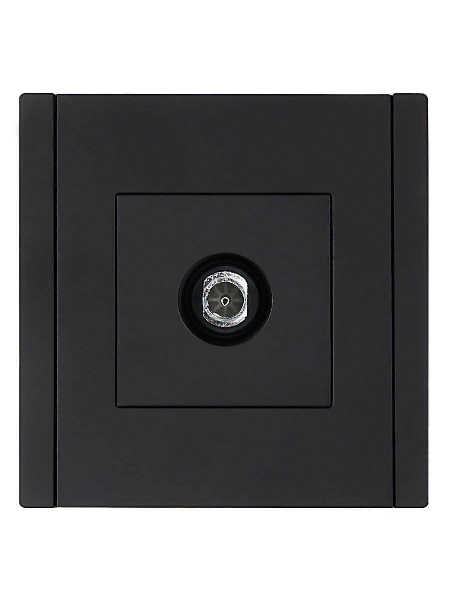 IEK FORTE&PIANO Черный Розетка IEK FORTE&PIANO Черный TV оконечная FP128