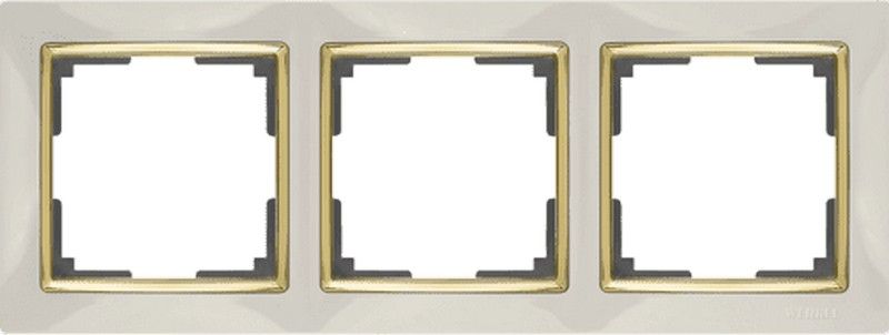 Рамки Werkel Snabb Рамка Werkel Snabb на 3 поста (слоновая кость/золото) W0031932