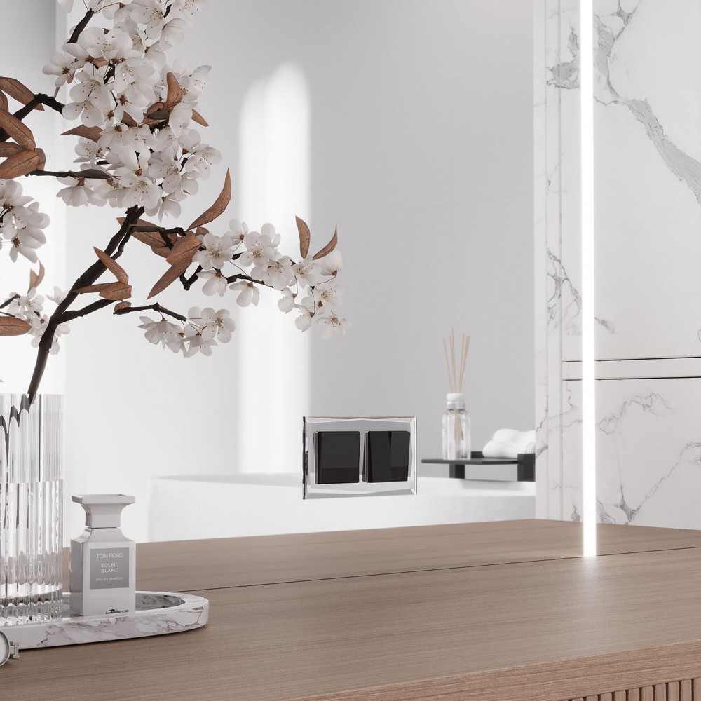 Werkel Черный акрил Выключатель Werkel двухклавишный (черный акрил) W11200480