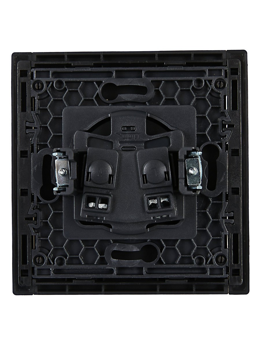 IEK FORTE&PIANO Черный Розетка IEK FORTE&PIANO Черный б/з со шт винтовое крепление 10А FP117