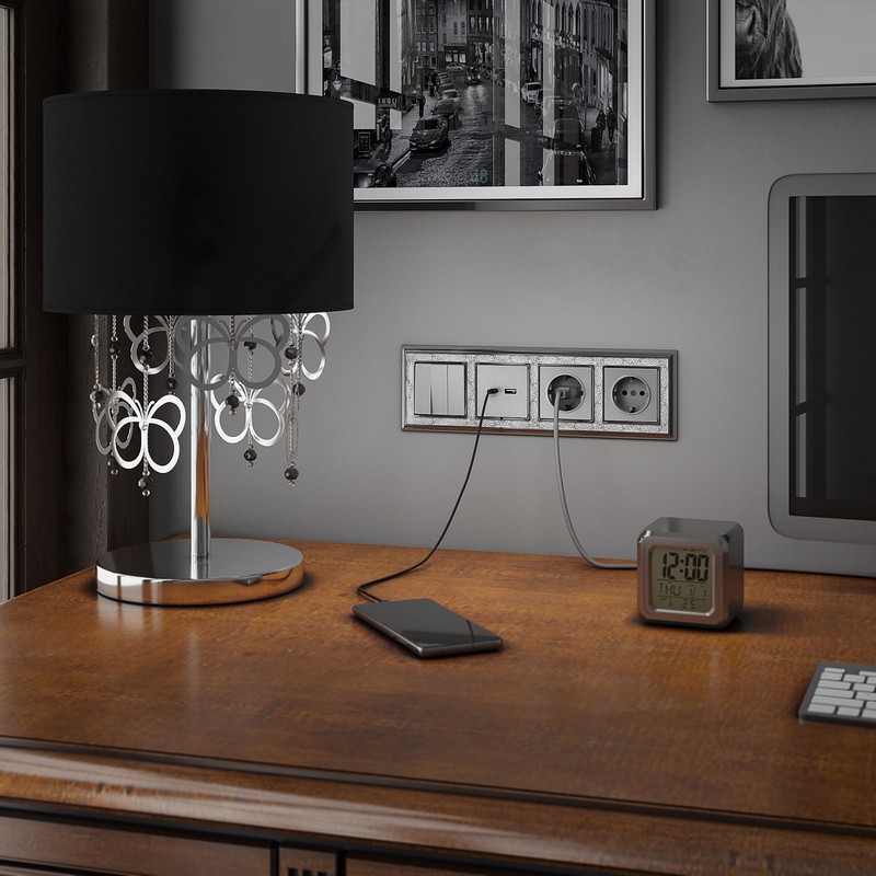 Werkel Серебряный механизмы Выключатель трехклавишный Werkel (серебряный) W1130006