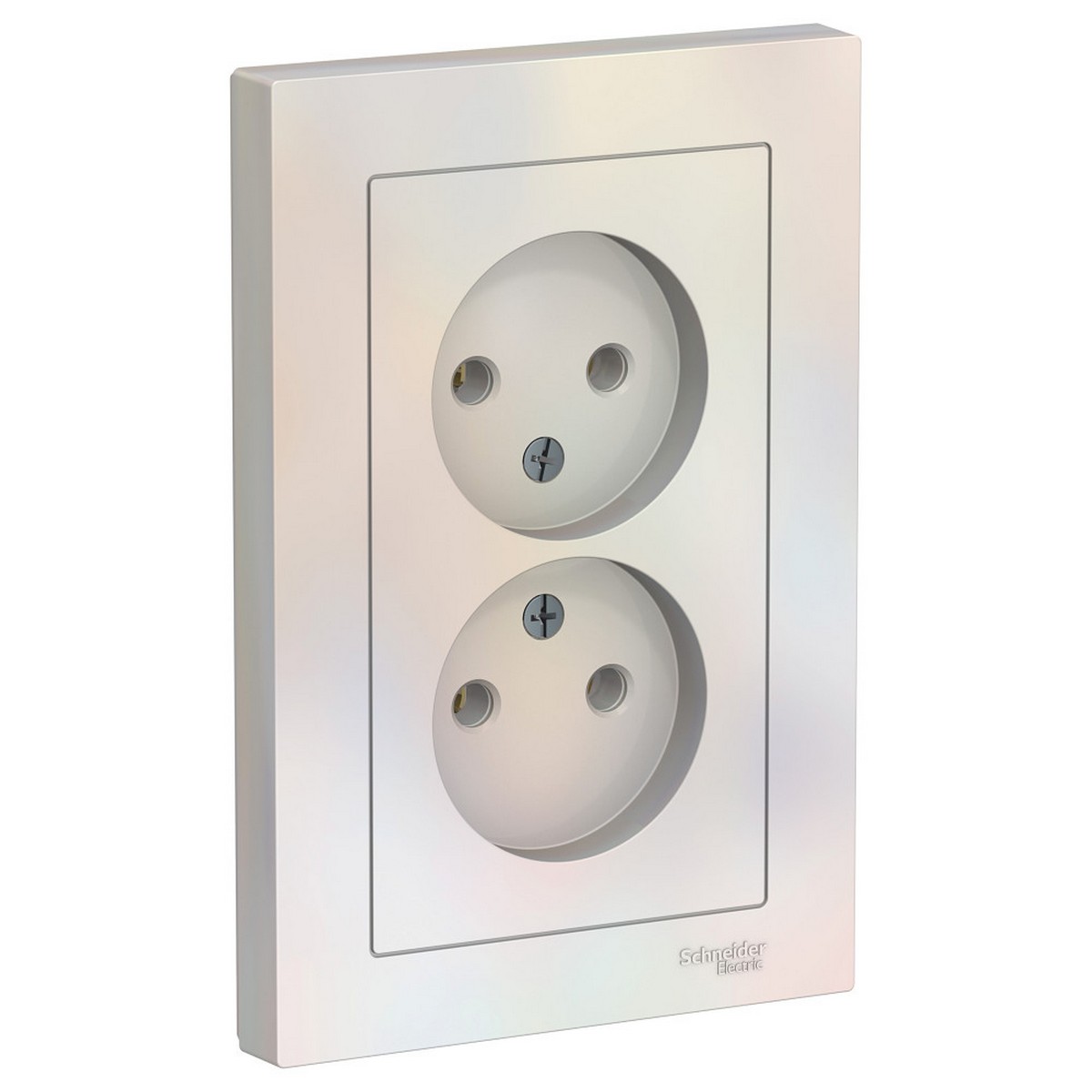 AtlasDesign Жемчуг Розетка Systeme Electric AtlasDesign Жемчуг б/з двойная, 16А, в сборе ATN000420