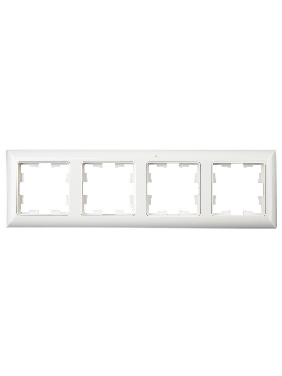 IEK Brite Рамки Рамка IEK BRITE DECOR Белый 3D-форма 4-м РУ-4-Бр BR-M42-12-K01
